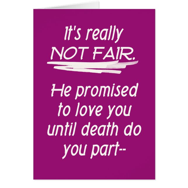 Mässa för skilsmässa inte hälsningskort (Framsidan)