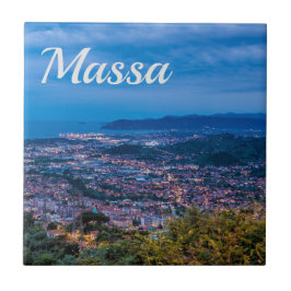 Massa Italien Massa-Carrara Toskana Panorama Kakelplatta