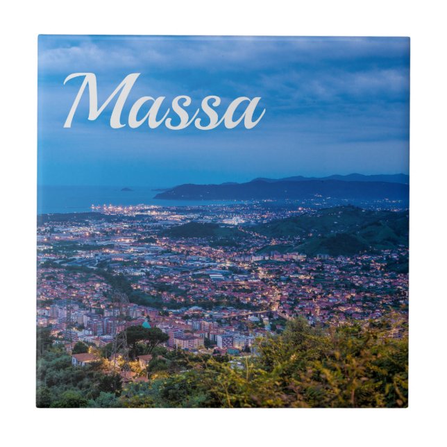 Massa Italien Massa-Carrara Toskana Panorama Kakelplatta (Framsidan)