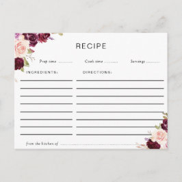 Massa lila- och peach-blommigt-recept vykort