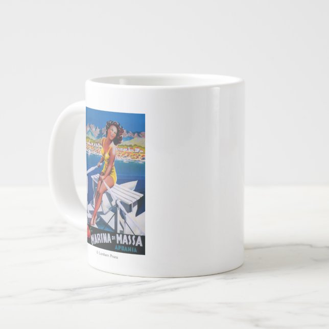 Massa Marina Travel Poster Jumbo Mugg (Framsida vänster)