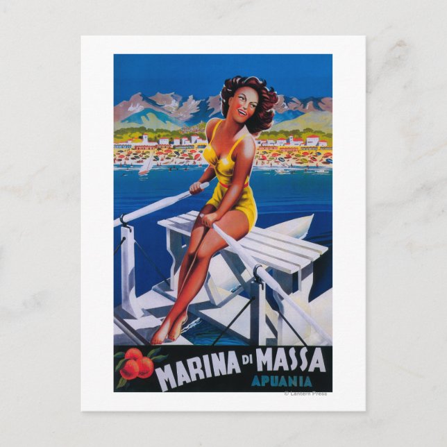 Massa Marina Travel Poster Vykort (Framsida)
