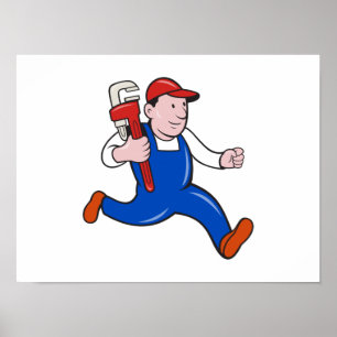 Massa med Tecknad för apa Wrench Poster