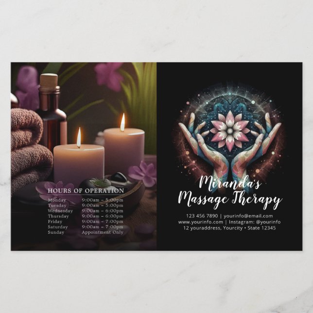 Massabehandlingshämning Händer Prisa bifold Flyer (Framsida)