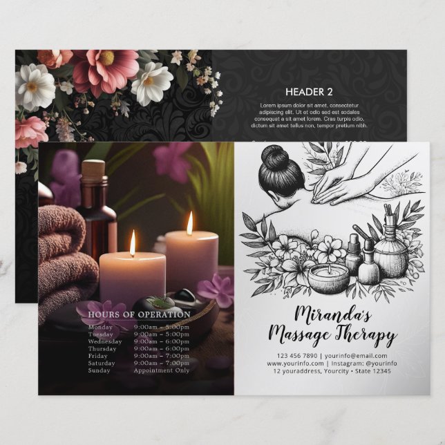 Massabehandlingshämning Händer Prisa bifold Flyer (Fram/baksida)