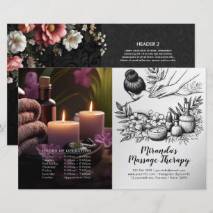 Massabehandlingshämning Händer Prisa bifold Flyer