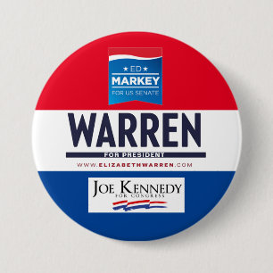 Massachusetts 2020-valet i biljett knapp