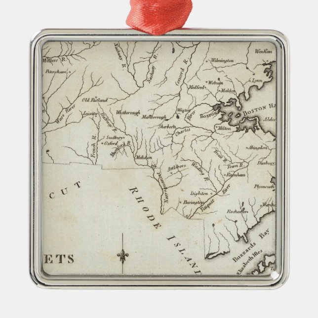 Massachusetts 2 julgransprydnad metall (Framsidan)