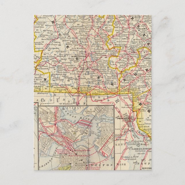 Massachusetts 8 vykort (Framsida)