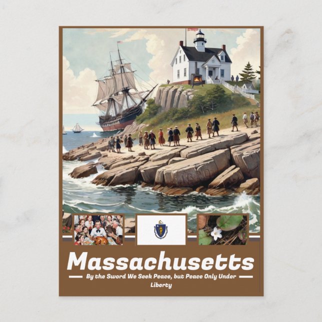 Massachusetts Artistry & History Vykort (Framsida)