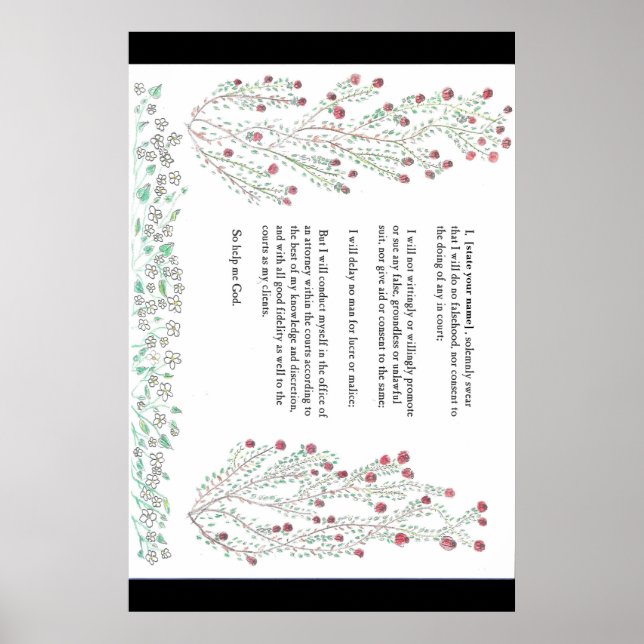Massachusetts Attorney's Oath Poster (Framsidan)
