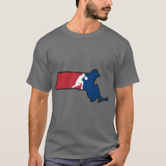 Massachusetts Basketball USA Colors T Shirt