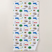 Massachusetts Beach Towel