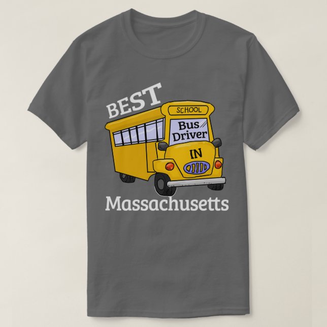 Massachusetts Best School Buss Driver 2 T Shirt (Design framsida)