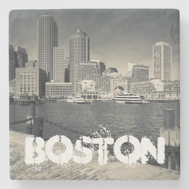 Massachusetts, Boston, Rowe's Wharf byggnad Underlägg Sten (Framsidan)