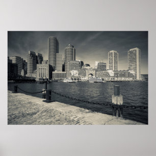 Massachusetts, Boston, Rowe's Wharf byggnader Poster