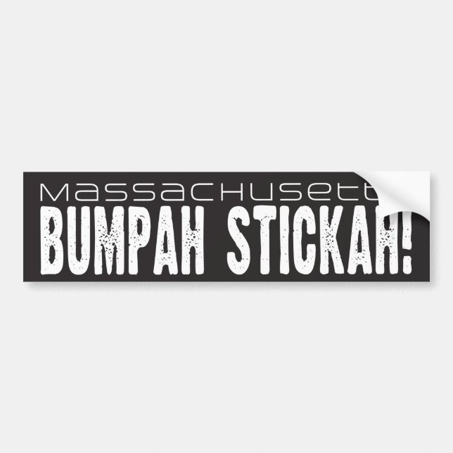 Massachusetts Bumpah Stickah! Bildekal (Framsidan)