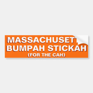 Massachusetts Bumpah Stickah Funny Bumper Sticker Bildekal