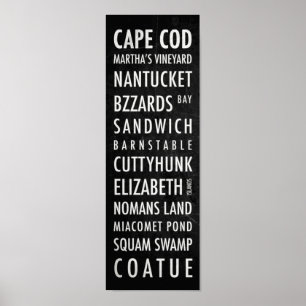 Massachusetts Buss Poster - Cape Cod