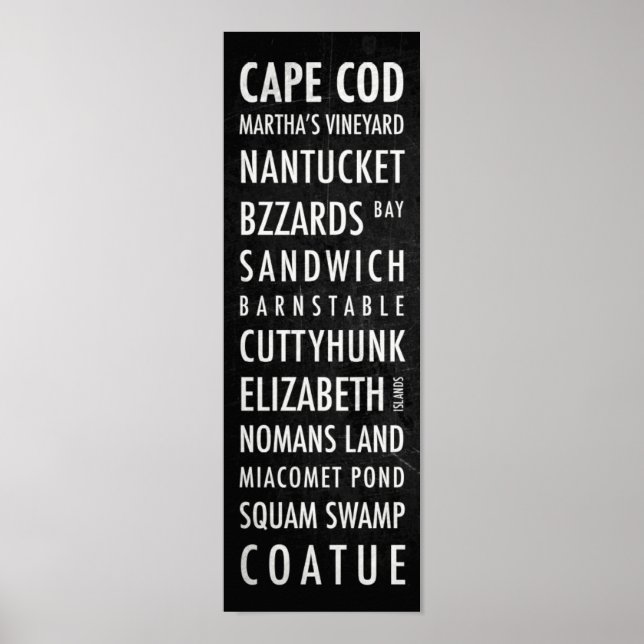 Massachusetts Buss Poster - Cape Cod (Framsidan)