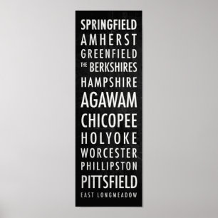 Massachusetts Buss Poster - Western massa
