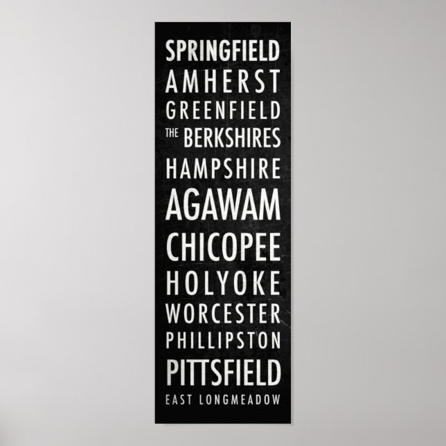 Massachusetts Buss Poster - Western massa (Framsidan)