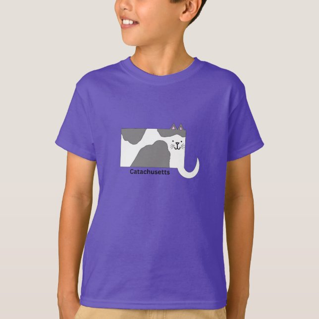 Massachusetts Catachusetts Kids' T-Shirt (Framsida)