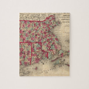 Massachusetts, Connecticut och Rhode island Pussel