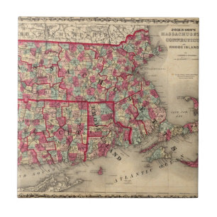 Massachusetts, Connecticut och Rhode - ö Kakelplatta