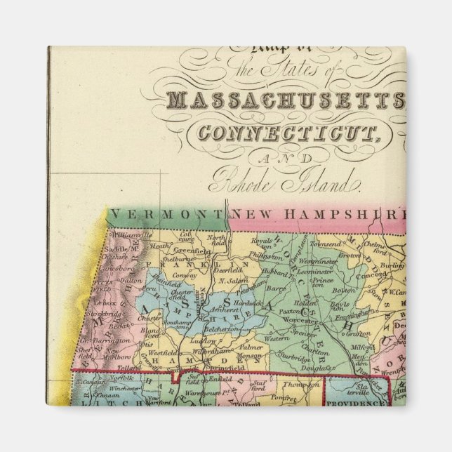 Massachusetts, Connecticut, Rhode island Magnet (Framsidan)