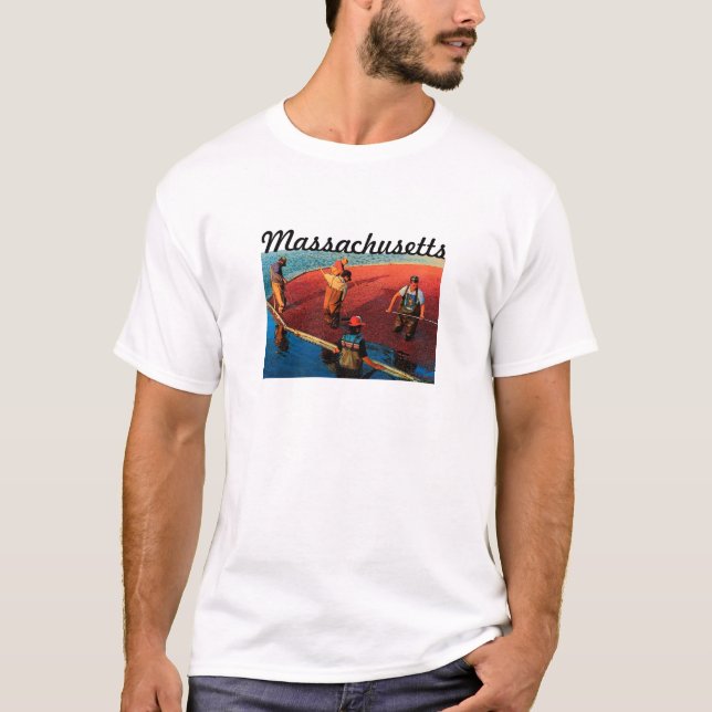 Massachusetts (Cranberry) T-tröja Tee (Framsida)