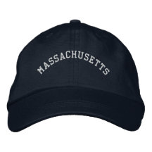 Massachusetts Embroiderade Cap Navy Blue