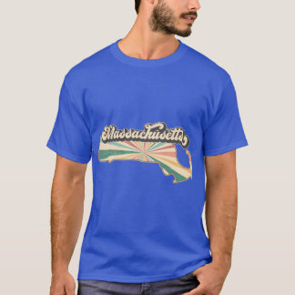 Massachusetts Fan Retro State T Shirt