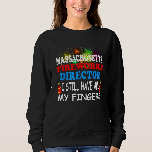 Massachusetts Fireworks Director T Shirt (Framsida)