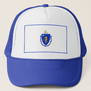 Massachusetts Flagga Hat Truckerkeps