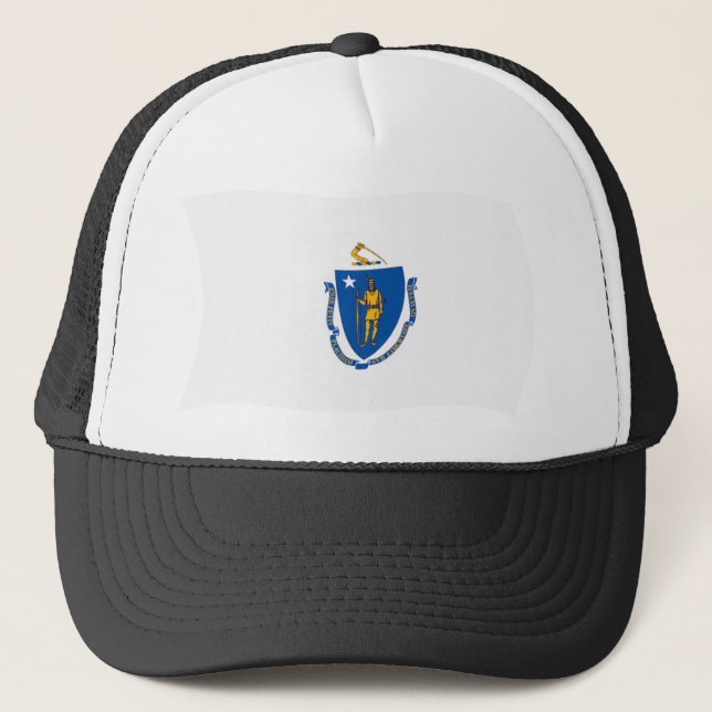 Massachusetts Flagga Hatt Keps (Framsida)