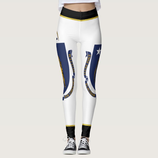 Massachusetts flagga leggings (Framsida)