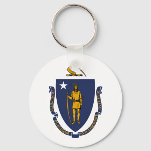 Massachusetts flagga nyckelring