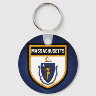 Massachusetts Flagga Nyckelring