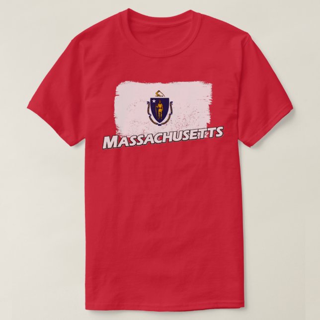 Massachusetts flagga t shirt (Design framsida)