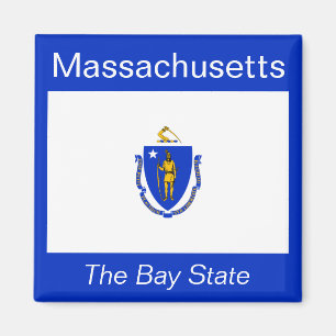Massachusetts flaggamagnet magnet