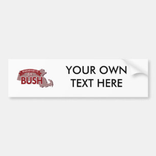 MASSACHUSETTS FÖR BUSH -.png Bildekal