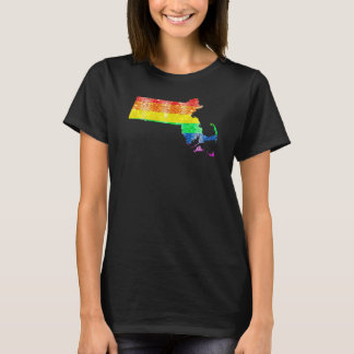 Massachusetts Gay State Pride Rainbow Flagga Gay T Shirt