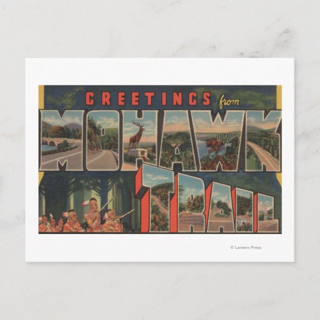 Massachusetts - Hälsning från Mohawk Trail 2 Vykort (Framsida)