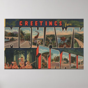 Massachusetts - hälsningar från Mohawkslinga Poster