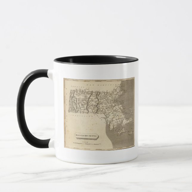 Massachusetts Karta av Arrowsmith Mugg (Vänster)