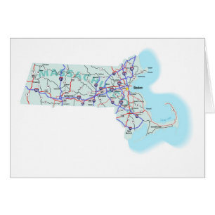 Massachusetts Karta Tom Kort