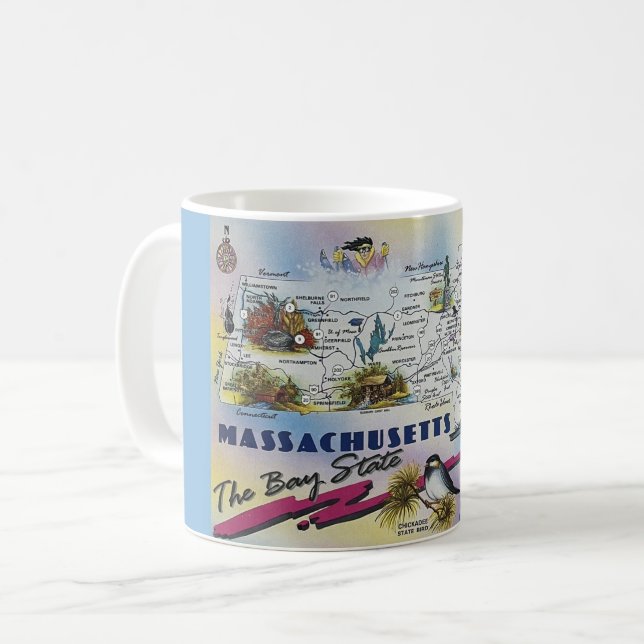 Massachusetts kartkopp kaffemugg (Framsida vänster)