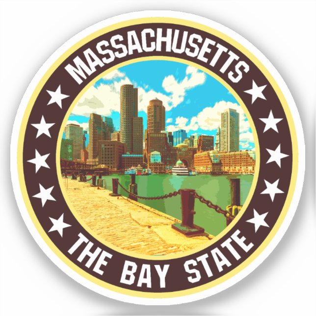 Massachusetts Klistermärken (Framsida)