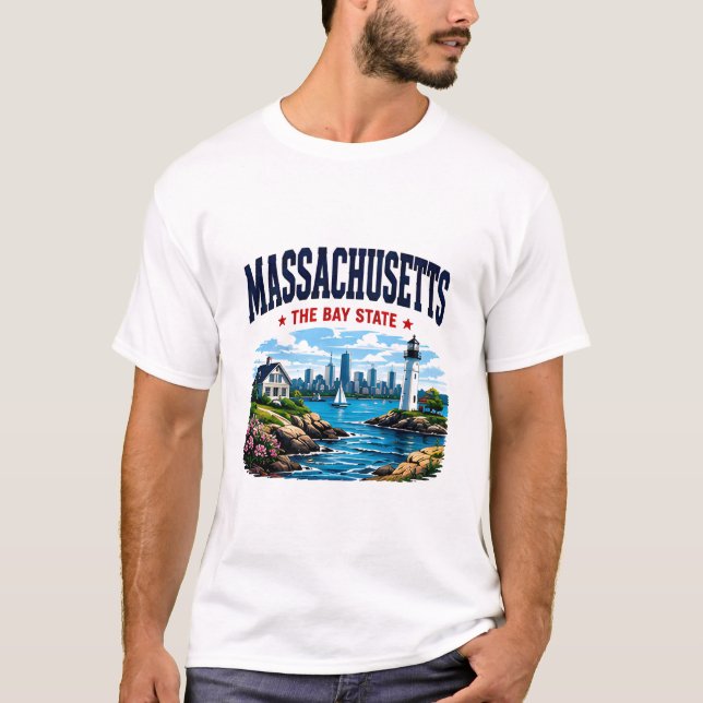 Massachusetts kustarv t shirt (Framsida)